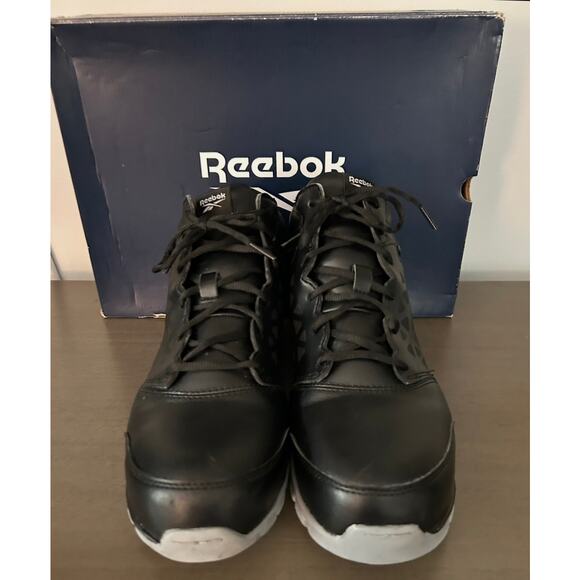 Reebok Sublite Cushion Work Waterproof Mid-Cut Boot Black/Gray Size 11W - Picture 6 of 10